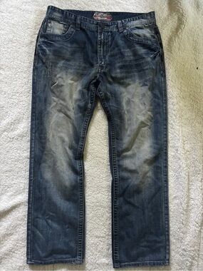Bape Men's Faded Blue Straight-Leg Jeans